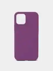 Фиолетовый чехол на iPhone X, XS, XR, 7, 8, se, 12, 12 Pro, Mini, Max silicone case, закрытый низ, бархат внутри