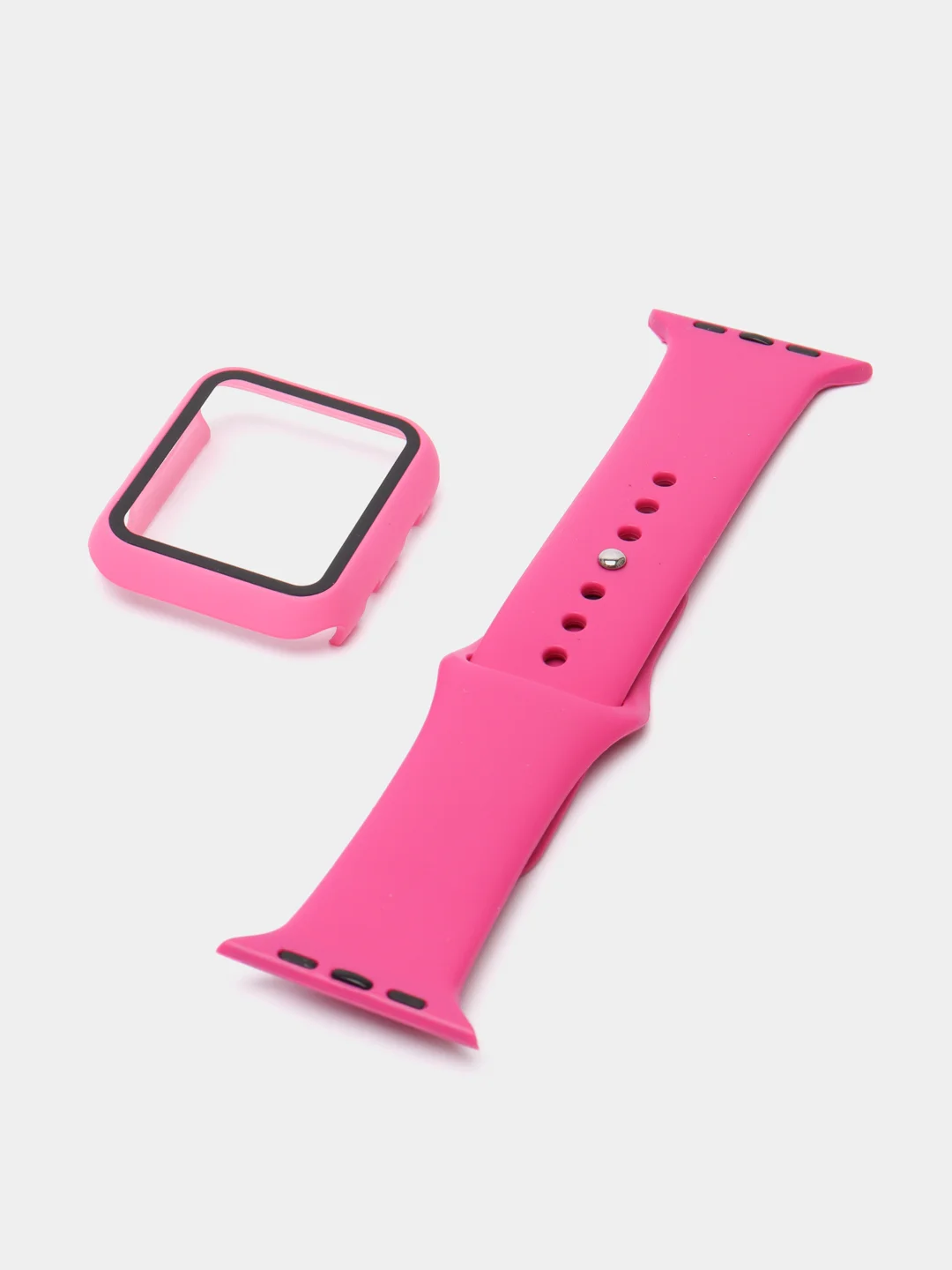 Фуксия силиконовый ремешок для Apple Watch, с корпусом, 38 / 40 / 42 / 44