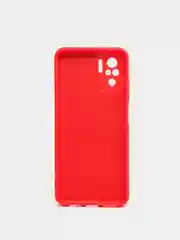 Красный чехол для Xiaomi Redmi 9A/9/9C/9T/NOTE 10 PRO/NOTE 9  силиконовый (Борта чехла прямые NEW)