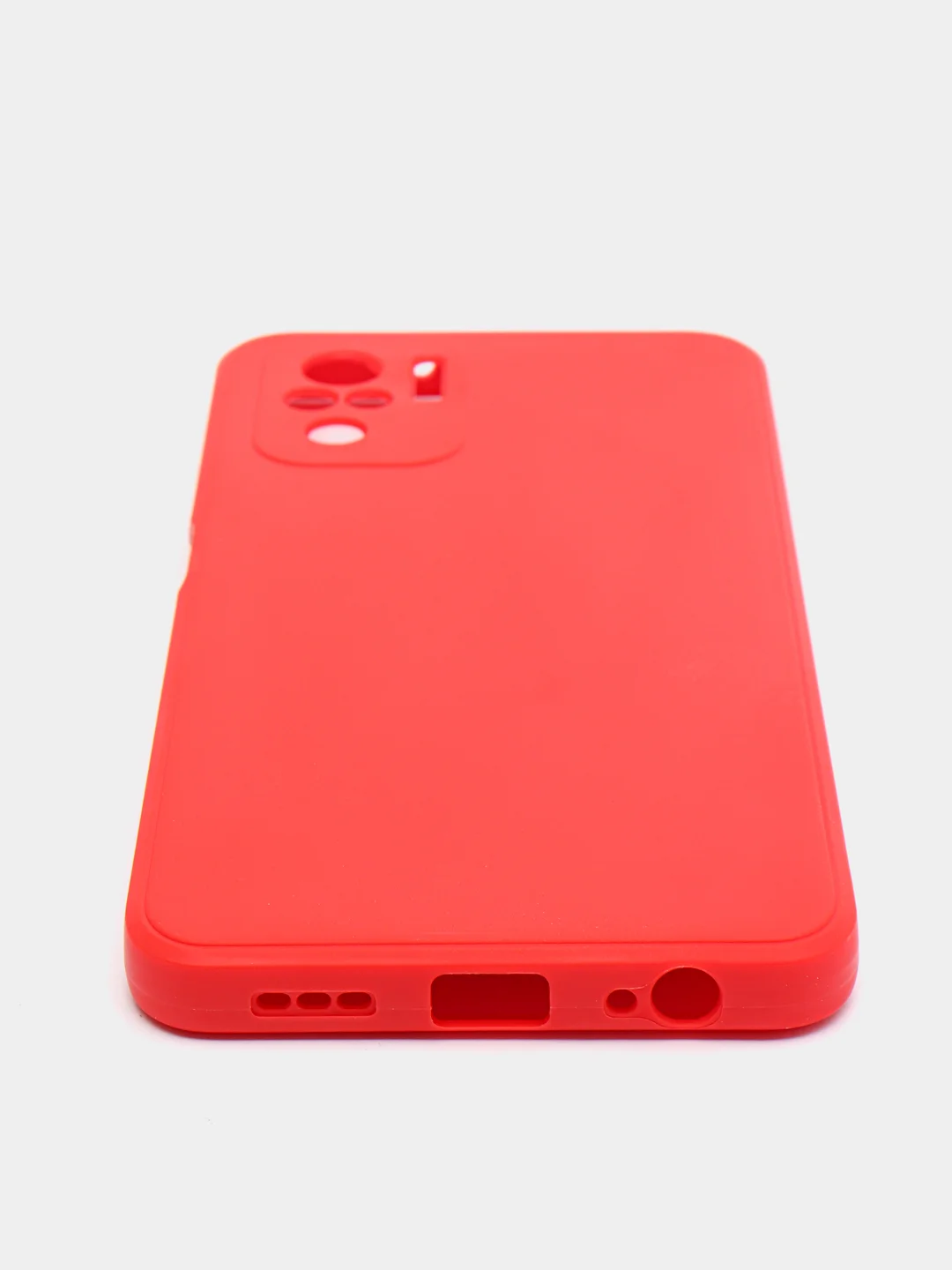 Красный чехол для Xiaomi Redmi 9A/9/9C/9T/NOTE 10 PRO/NOTE 9 силиконовый (Борта чехла прямые NEW)