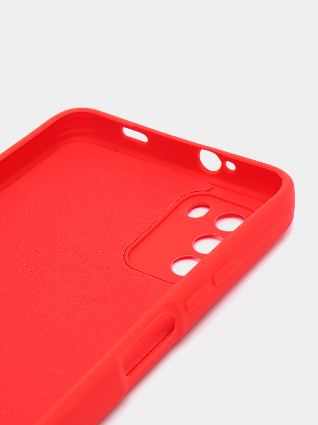 Красный чехол для Xiaomi Redmi 9A/9/9C/9T/NOTE 10 PRO/NOTE 9 силиконовый (Борта чехла прямые NEW)