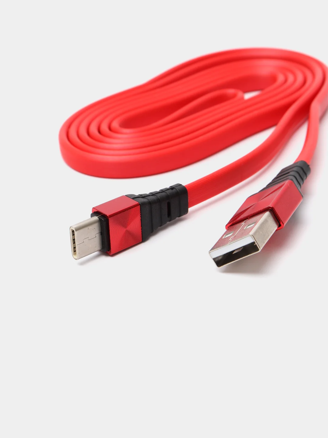 Красный usb кабель Lighting, Type-C, Micro USB, 2.4A, 1.2 м, ASPOR A160