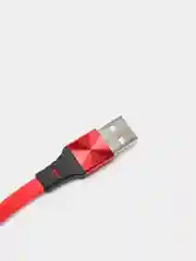 Красный usb кабель Lighting, Type-C, Micro USB, 2.4A, 1.2 м, ASPOR A160