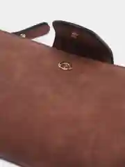 Хаки женский кошелек из замшевой экокожи