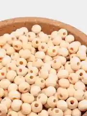 Бусины деревянные круглые неокрашенные