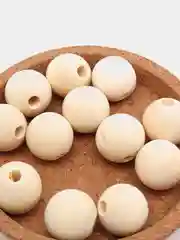Бусины деревянные круглые неокрашенные