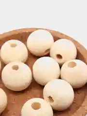Бусины деревянные круглые неокрашенные