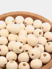 Бусины деревянные круглые неокрашенные