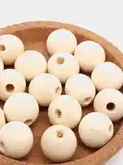 Бусины деревянные круглые неокрашенные