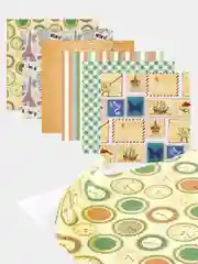 Цветная самоклеящаяся бумага для скрапбукинг "Washi"