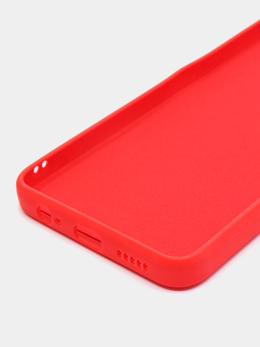 Красный чехол для Xiaomi Redmi 9A/9/9C/9T/NOTE 10 PRO/NOTE 9 силиконовый (Борта чехла прямые NEW)