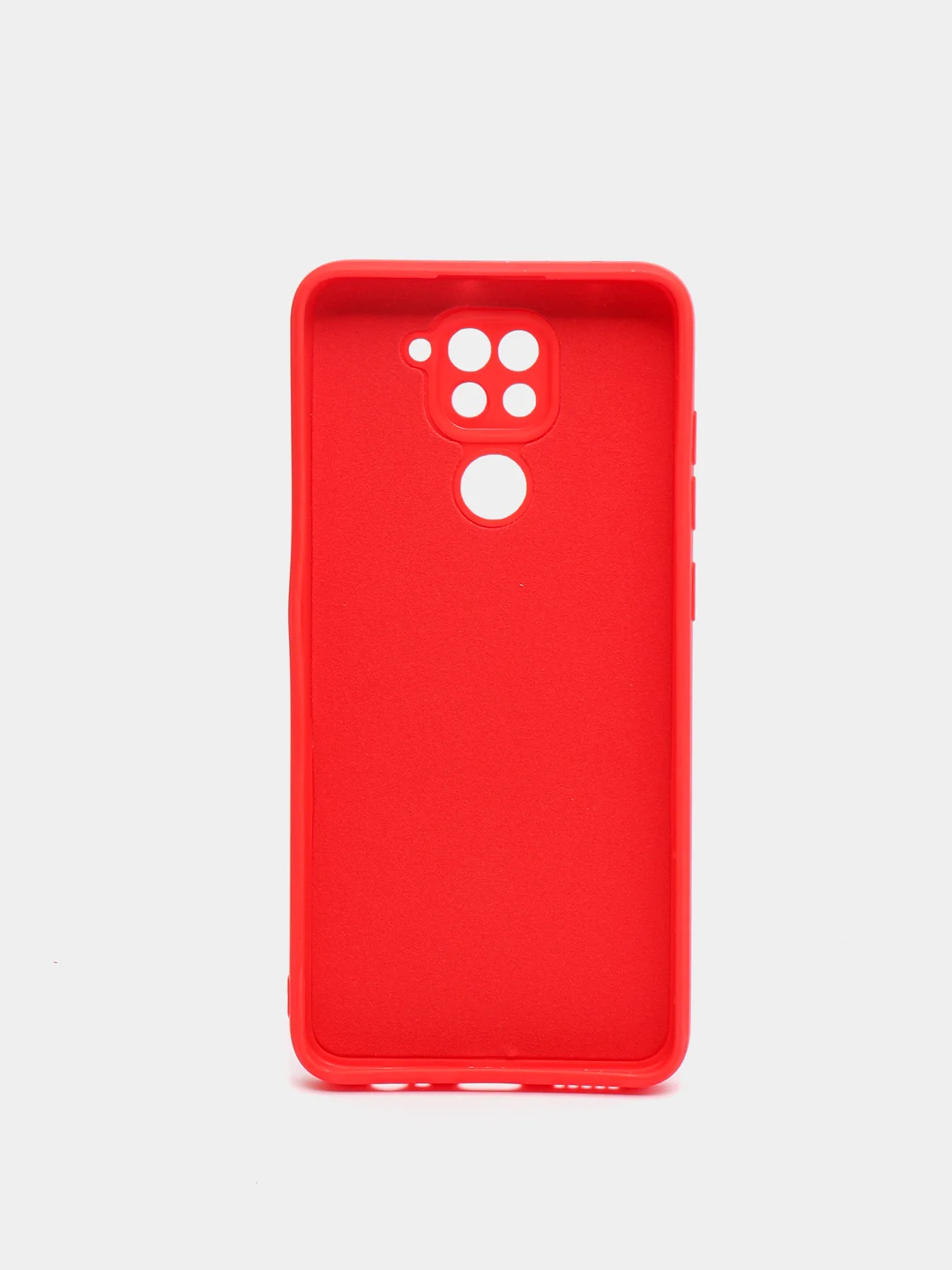 Красный чехол для Xiaomi Redmi 9A/9/9C/9T/NOTE 10 PRO/NOTE 9 силиконовый (Борта чехла прямые NEW)