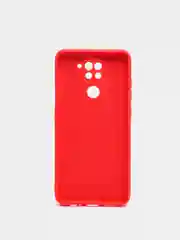 Красный чехол для Xiaomi Redmi 9A/9/9C/9T/NOTE 10 PRO/NOTE 9  силиконовый (Борта чехла прямые NEW)