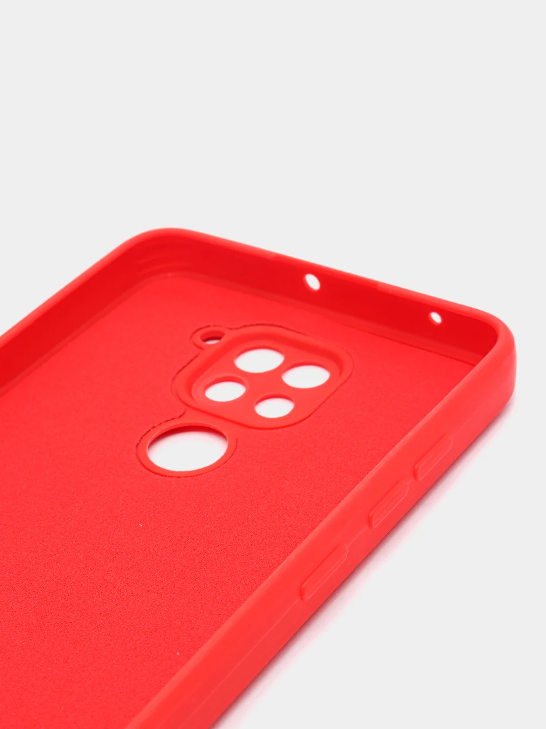 Красный чехол для Xiaomi Redmi 9A/9/9C/9T/NOTE 10 PRO/NOTE 9 силиконовый (Борта чехла прямые NEW)