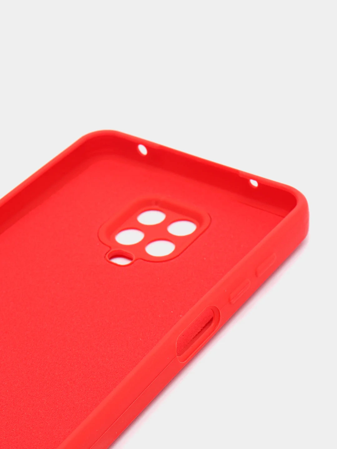 Красный чехол для Xiaomi Redmi 9A/9/9C/9T/NOTE 10 PRO/NOTE 9 силиконовый (Борта чехла прямые NEW)