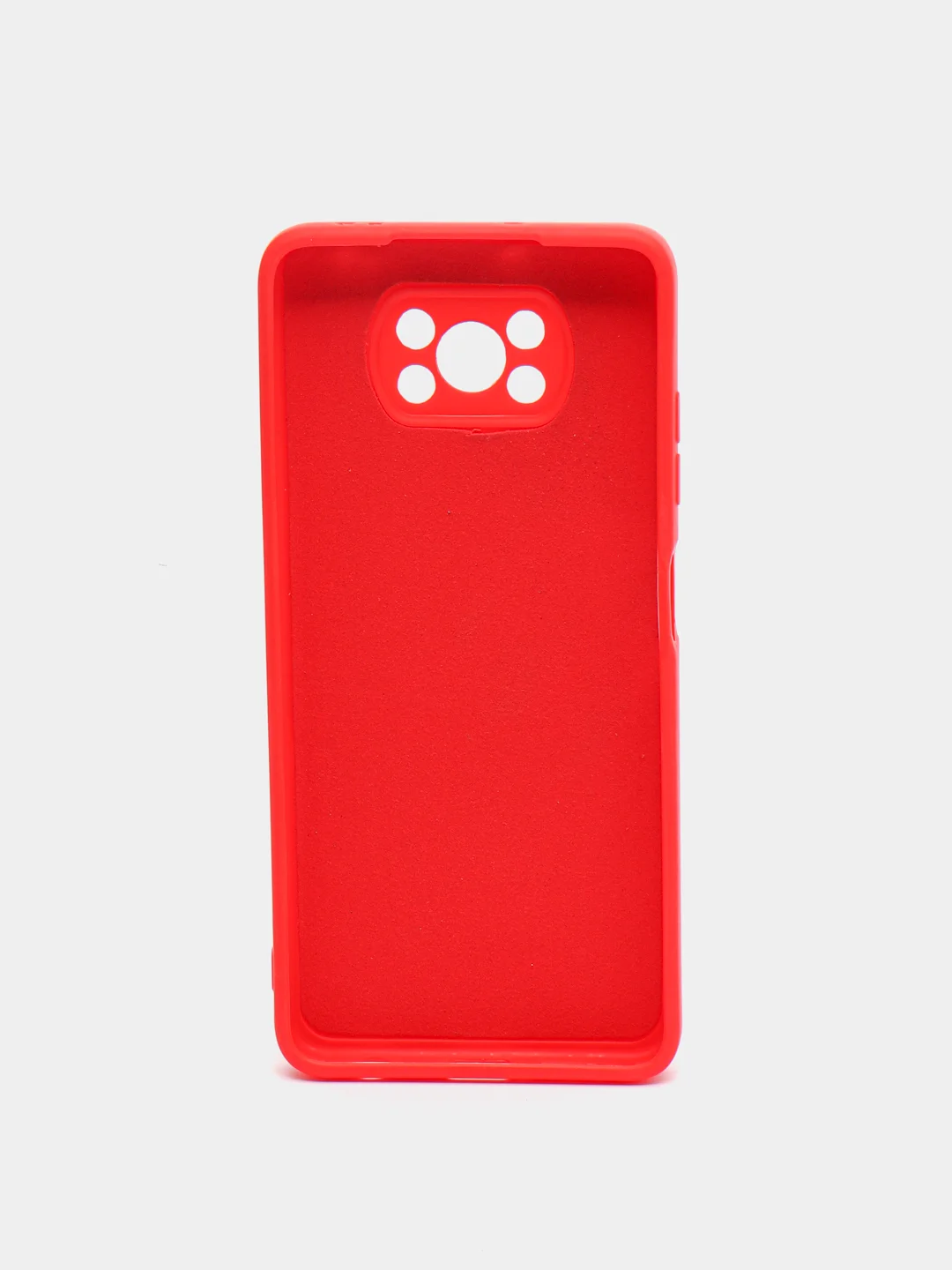 Красный чехол для Xiaomi Redmi 9A/9/9C/9T/NOTE 10 PRO/NOTE 9 силиконовый (Борта чехла прямые NEW)