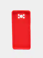 Красный чехол для Xiaomi Redmi 9A/9/9C/9T/NOTE 10 PRO/NOTE 9  силиконовый (Борта чехла прямые NEW)