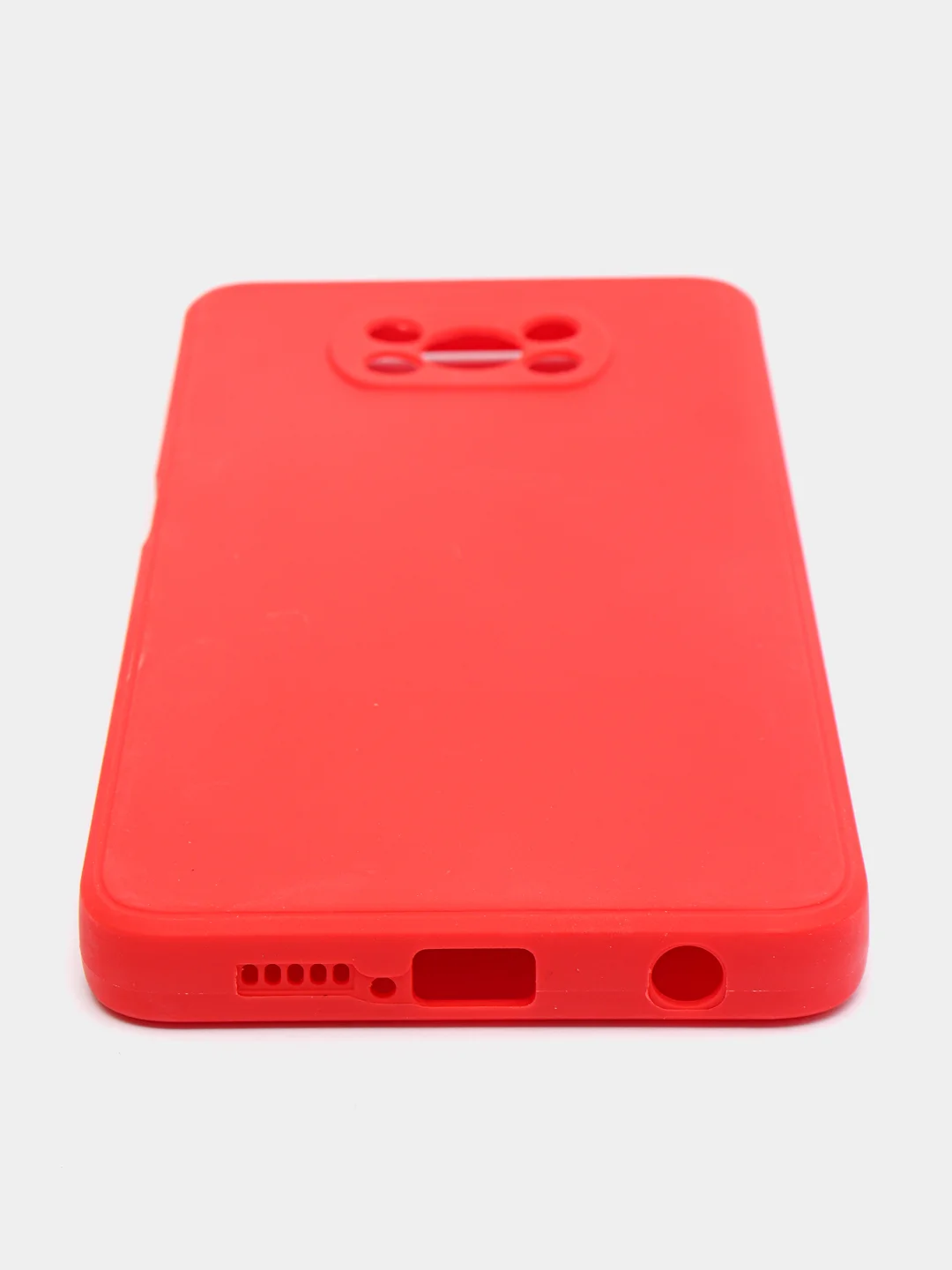 Красный чехол для Xiaomi Redmi 9A/9/9C/9T/NOTE 10 PRO/NOTE 9 силиконовый (Борта чехла прямые NEW)