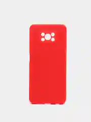 Красный чехол для Xiaomi Redmi 9A/9/9C/9T/NOTE 10 PRO/NOTE 9  силиконовый (Борта чехла прямые NEW)