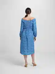 Синий женское летнее платье