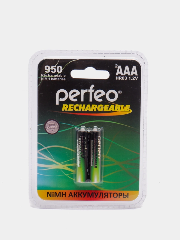Батарейки аккумуляторные Perfeo, мизинчиковые AAA / HR3, 2 штуки