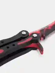 Бордовый нож бабочка кс го / cs go деревянный