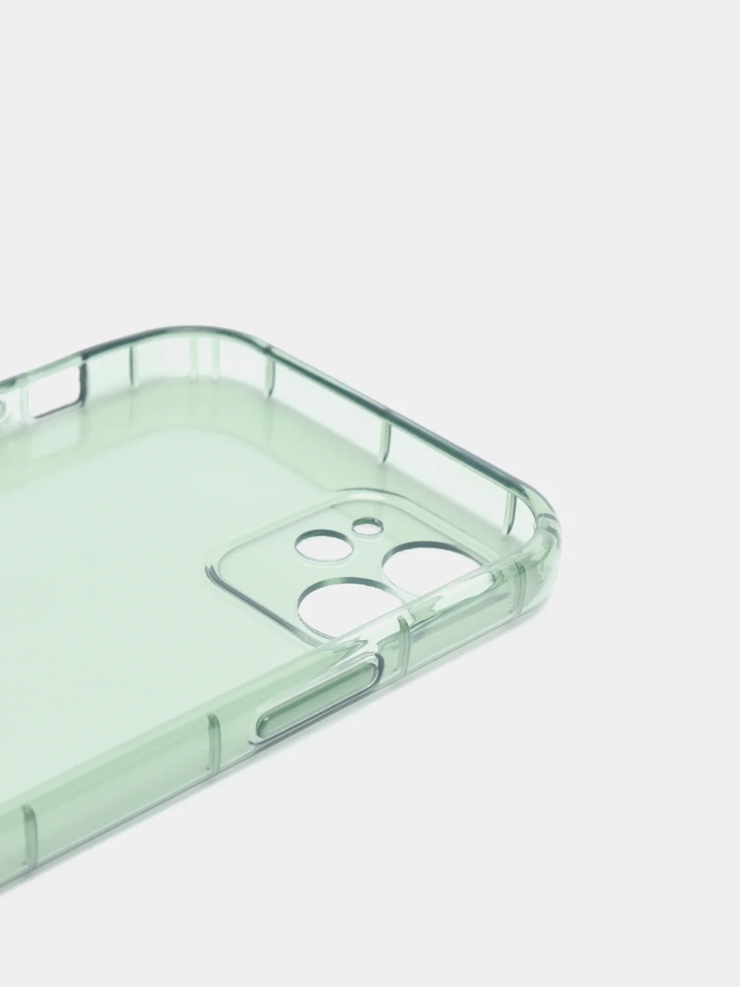 Зеленый чехол прозрачный для iPhone 11, 12, 13, Pro, Max, 7, 8, SE, Plus, XR, цветной