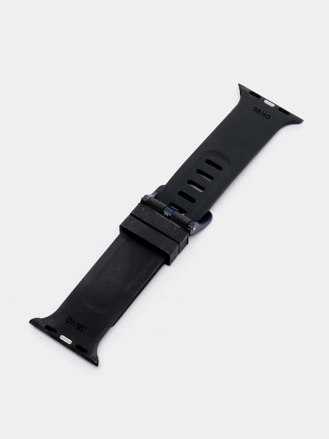 Тёмно-серый ремешок с застежкой, для Apple Watch на 38, 40, 42, 44 мм, силиконовый