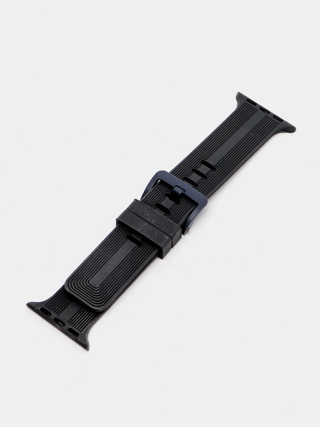 Тёмно-серый ремешок с застежкой, для Apple Watch на 38, 40, 42, 44 мм, силиконовый