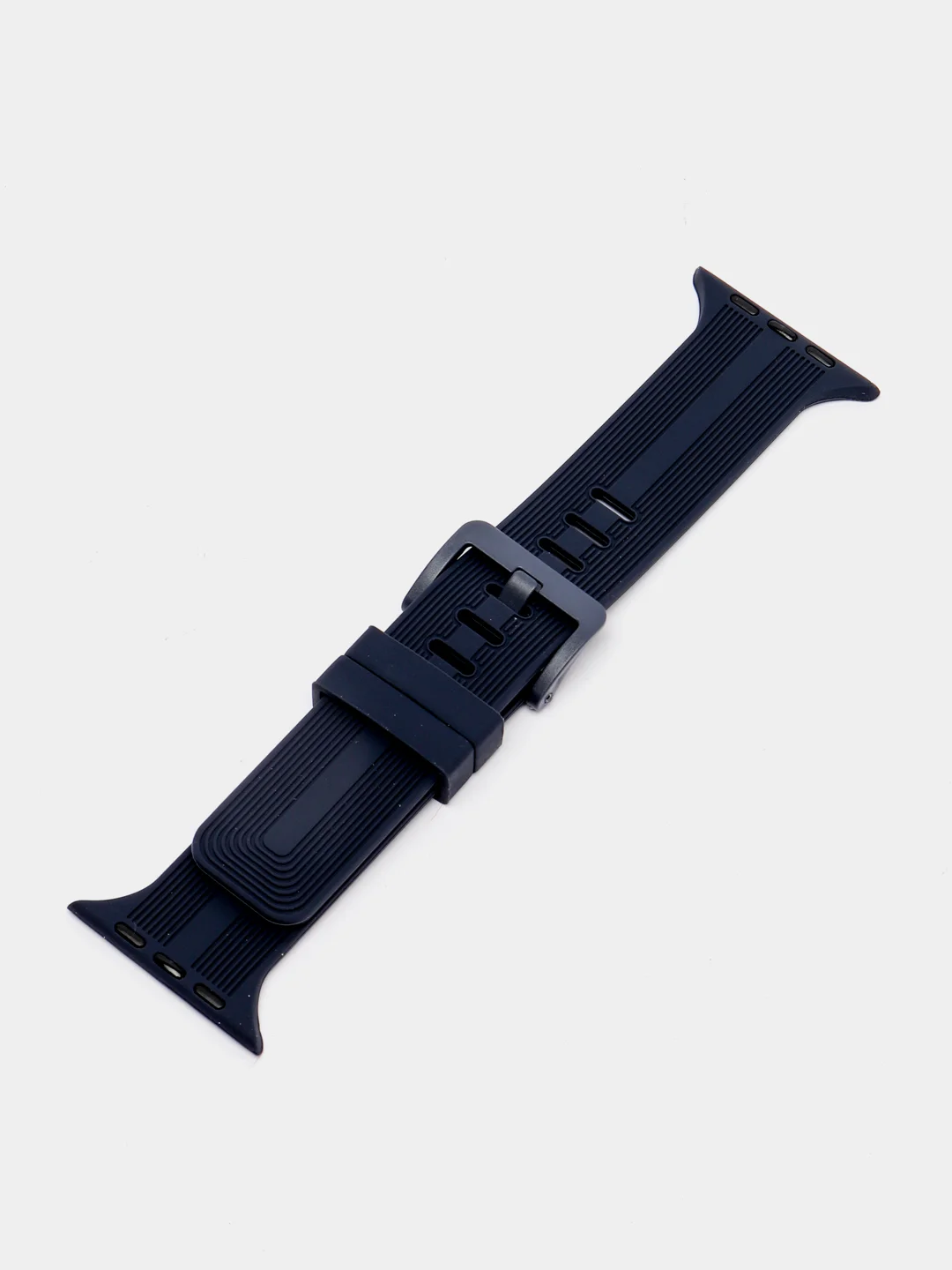Тёмно-серый ремешок с застежкой, для Apple Watch на 38, 40, 42, 44 мм, силиконовый