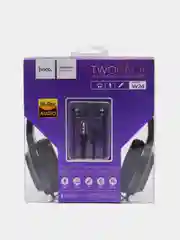 Пурпурный проводные наушники-гарнитура, полноразмерные, вакуумные MP3, Hoco W24