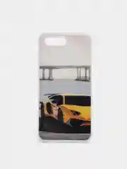 Светло-оранжевый чехол Huawei Honor 10, Хуавей Хонор 10 силиконовый с рисунком