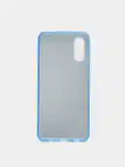 Голубой чехол Samsung Galaxy A02, Самсунг Галакси А02 блестящий