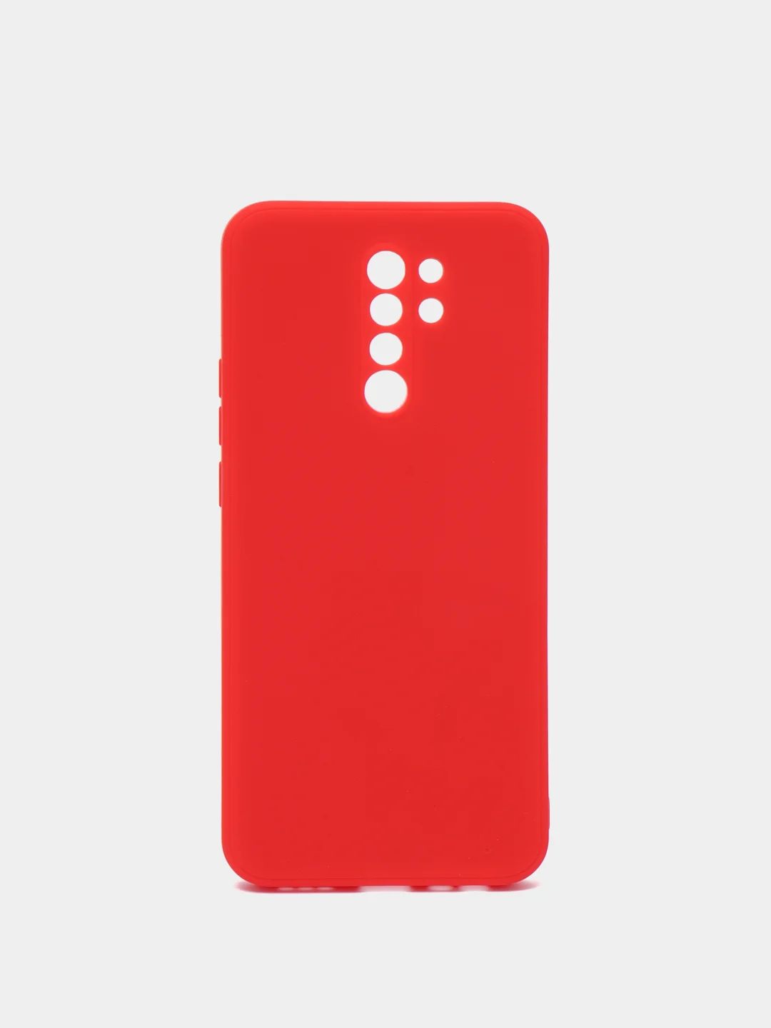 Красный чехол для Xiaomi Redmi 9A/9/9C/9T/NOTE 10 PRO/NOTE 9 силиконовый (Борта чехла прямые NEW)