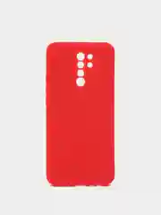Красный чехол для Xiaomi Redmi 9A/9/9C/9T/NOTE 10 PRO/NOTE 9  силиконовый (Борта чехла прямые NEW)