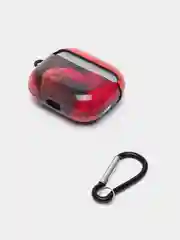 Розовый чехол с рисунком на Airpods 3, с карабином