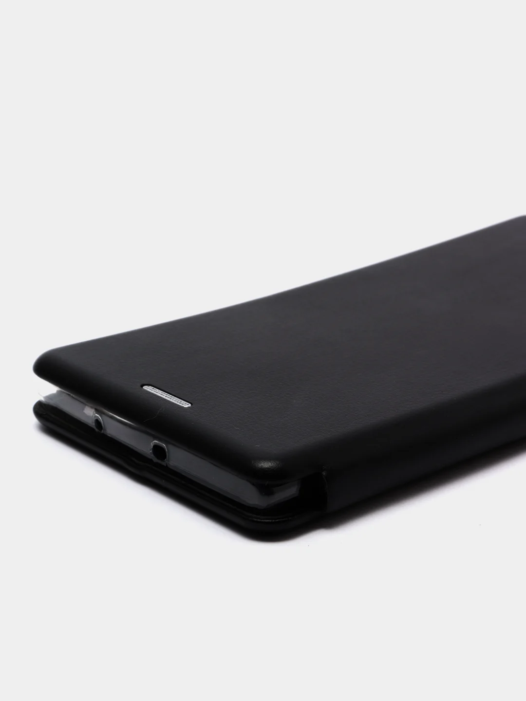 Черный чехол-книжка Samsung A60 Золотой и Черный цвет с карманом для карт и денег