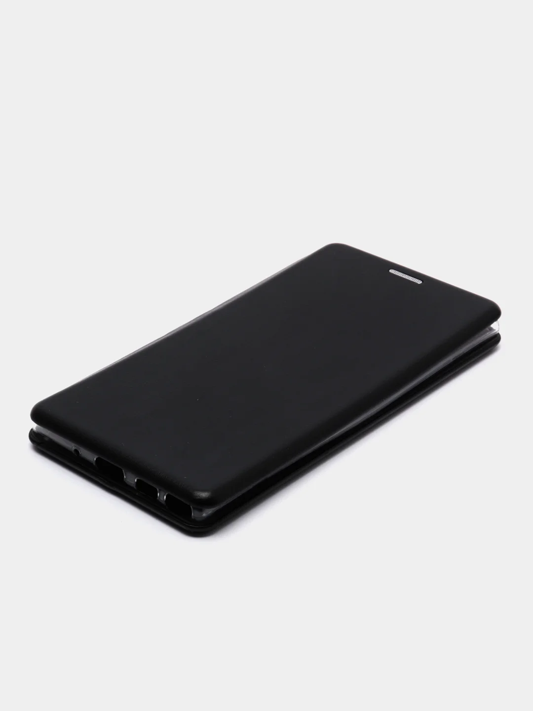 Черный чехол-книжка Samsung A60 Золотой и Черный цвет с карманом для карт и денег