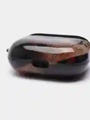 Синий чехол с рисунком на Airpods 3, с карабином