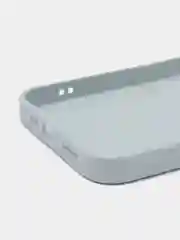 Небесно-голубой чехол для iPhone Xr/ 11/ 12/ mini/ Pro/ ProMax, силиконовый со стеклянной панелью