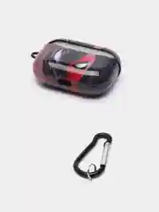 Алый чехол с рисунком на AirPods Pro, с карабином