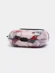 Бежевый меланж чехол с рисунком на Airpods 3, с карабином