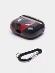 Алый чехол с рисунком на Airpods 3, с карабином