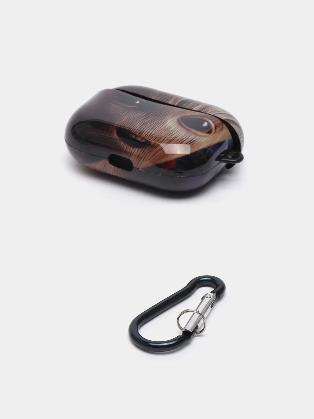 Терракотовый чехол с рисунком на AirPods Pro, с карабином