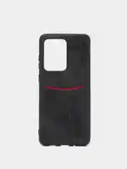 Черный чехол из эко кожи с карманом для карт на Samsung S20 S20 Plus S20 Ultra