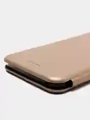 Золотой чехол-книжка для Honor 60SE в Золотом и Синем цветах с магнитной застежкой и карманом
