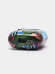 Голубой чехол с рисунком на AirPods 1 и AirPods 2 с карабином