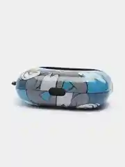 Синий чехол с рисунком на AirPods Pro, с карабином