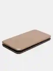 Золотой чехол-книжка Samsung A60 Золотой и Черный цвет с карманом для карт и денег