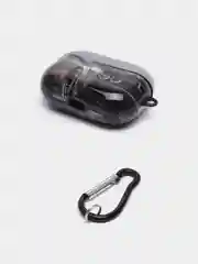 Серый чехол с рисунком на AirPods Pro, с карабином